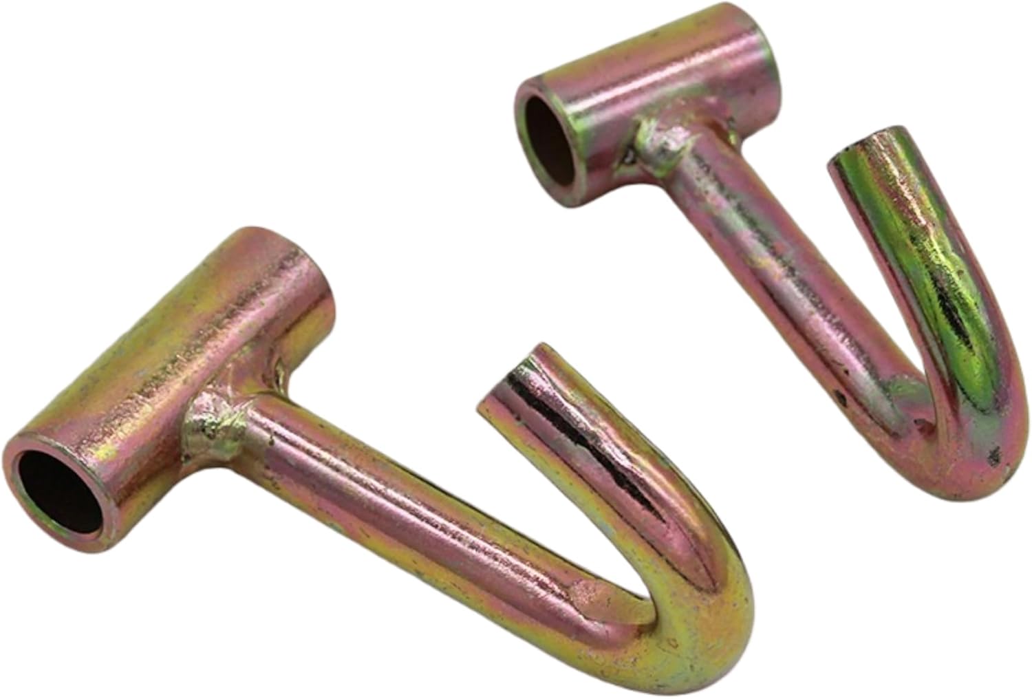 Replacement 2" Heavy Duty Fitment Ratchet Tightening J Hooks fits Car Hauler Straps Tie Down Cargo in Trucks, Trailers, Tow Dolly (2 Pack)