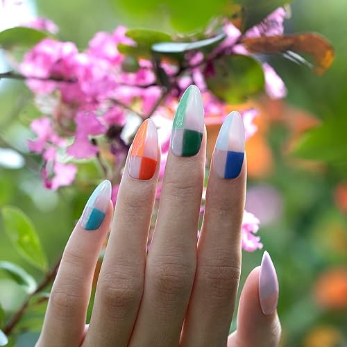 Miniatura 5 de RARJSM Nail Art - Juego de esmaltes de uñas de gel pintados con 12 colores, verde salvia, verde salvia, rosa polvoriento, azul marino, naranja, 0.2