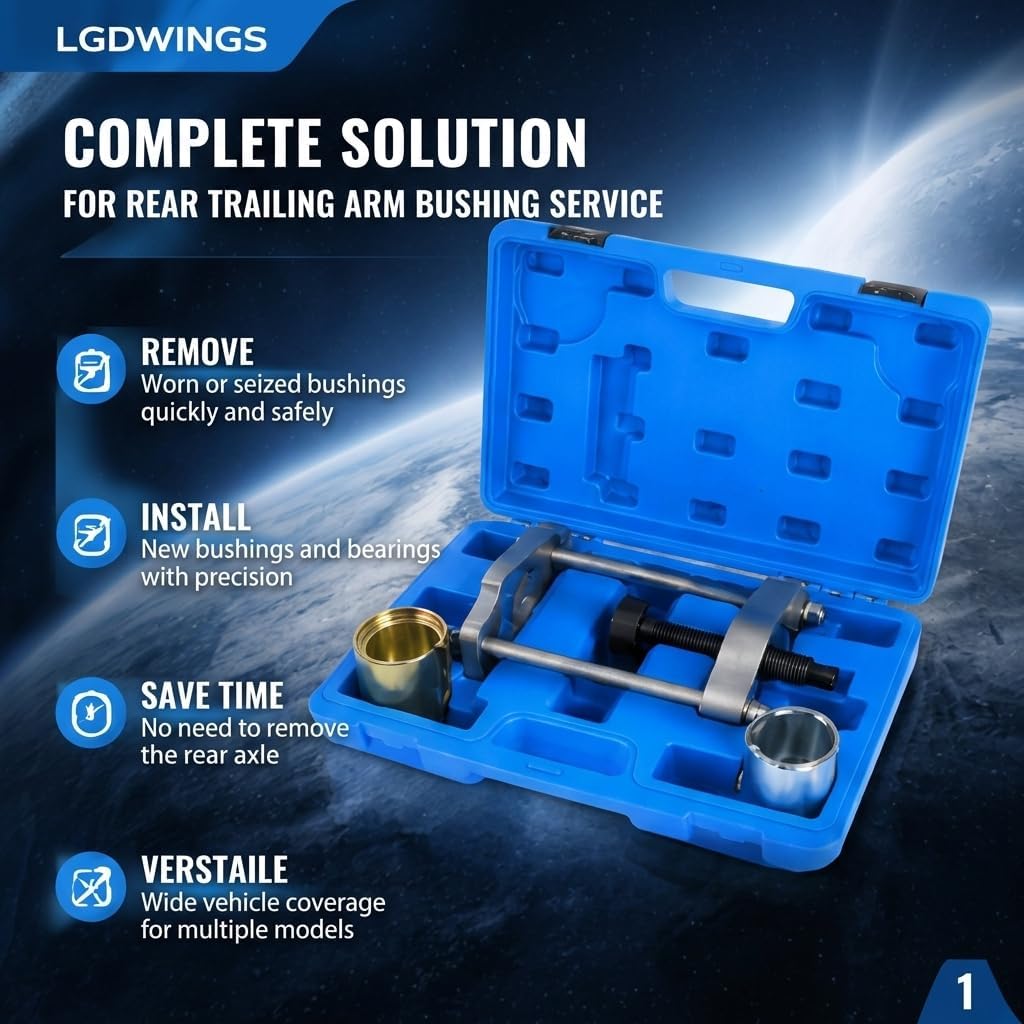 Rear Trailing Arm Bushing Tool, Ford Focus Mazda 3 Volvo S40 V50 Press Kit