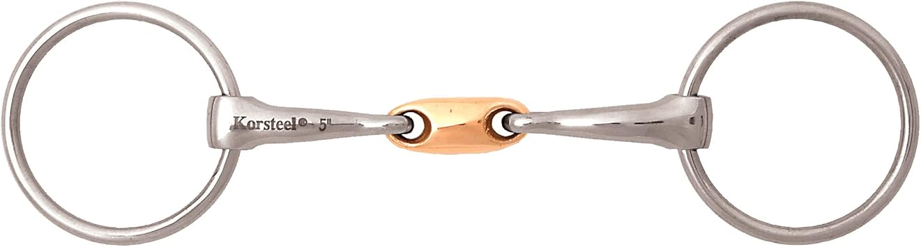 Korsteel JP Stainless Steel Copper Oval Link Loose Ring Snaffle Bit