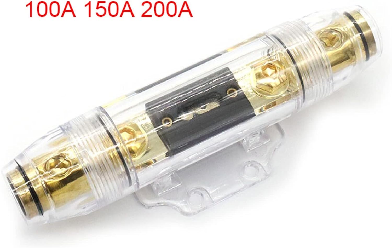 BUDAY Large 1 in 1 Out ANL Fuse Block with 100A 150A 200A Car Marine Boat Audio Amplifier Breaker Host Fuse Holder 0Ga-4Ga (Color : 100A)