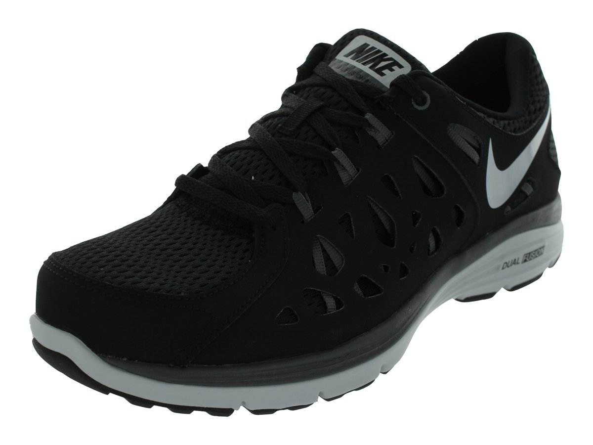 NIKE Dual Fusion Run 2 Men's Sneakers Black/Metallic Platinum-Pure Platinum-Dark Grey 599541-002