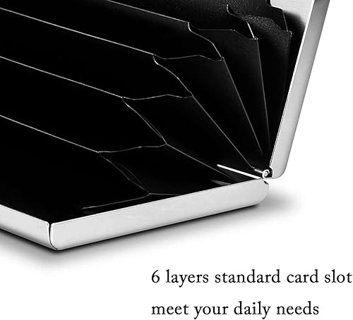 Miniatura 3 de Tarjeta de crédito RFID Protector de tarjetas de visita de metal delgado para mujeres o hombres