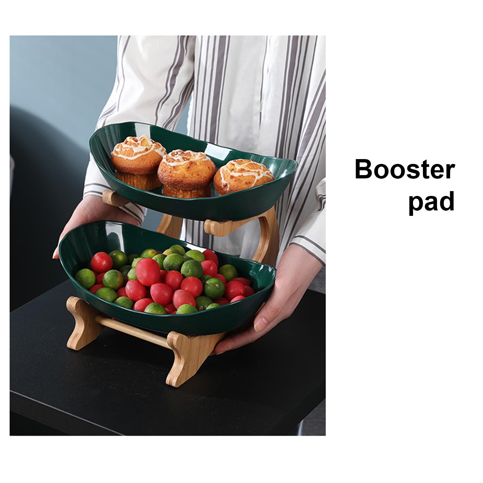 Bandejas para Servir Comida,Frutas y Dulces con Soporte Resistente. Decoración del hogar. Uso Diario Fiestas reuniones. bocadillos versátil de Primera Calidad.