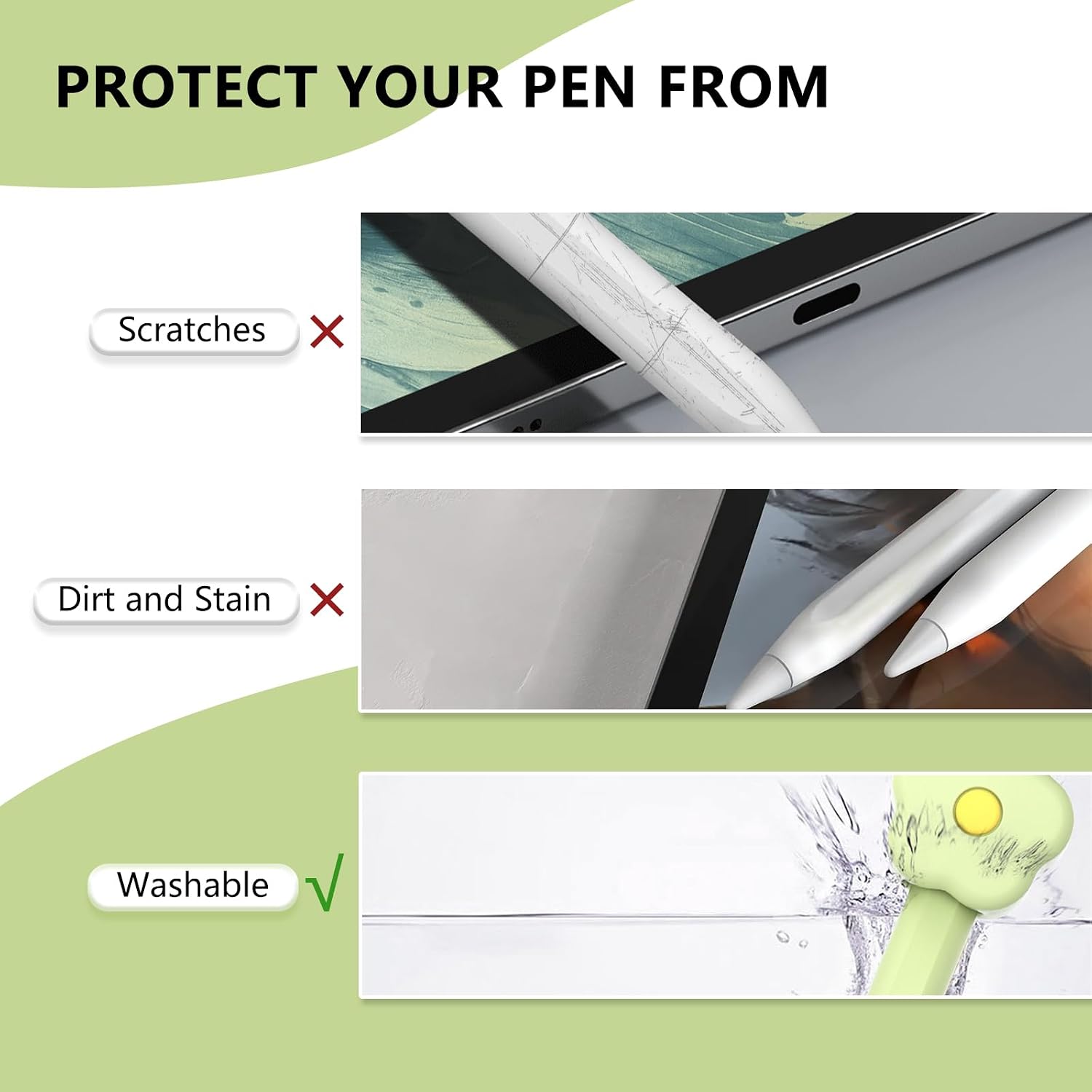 Silicone Case Compatible with Apple Pencil 2nd Generation, Pro - Cute Protective Cover Compatible with Apple Pen 2, Pencil Sleeve for ipad Pencil 2nd Gen, Shockproof Skin Accessories for iPad Pen image 3