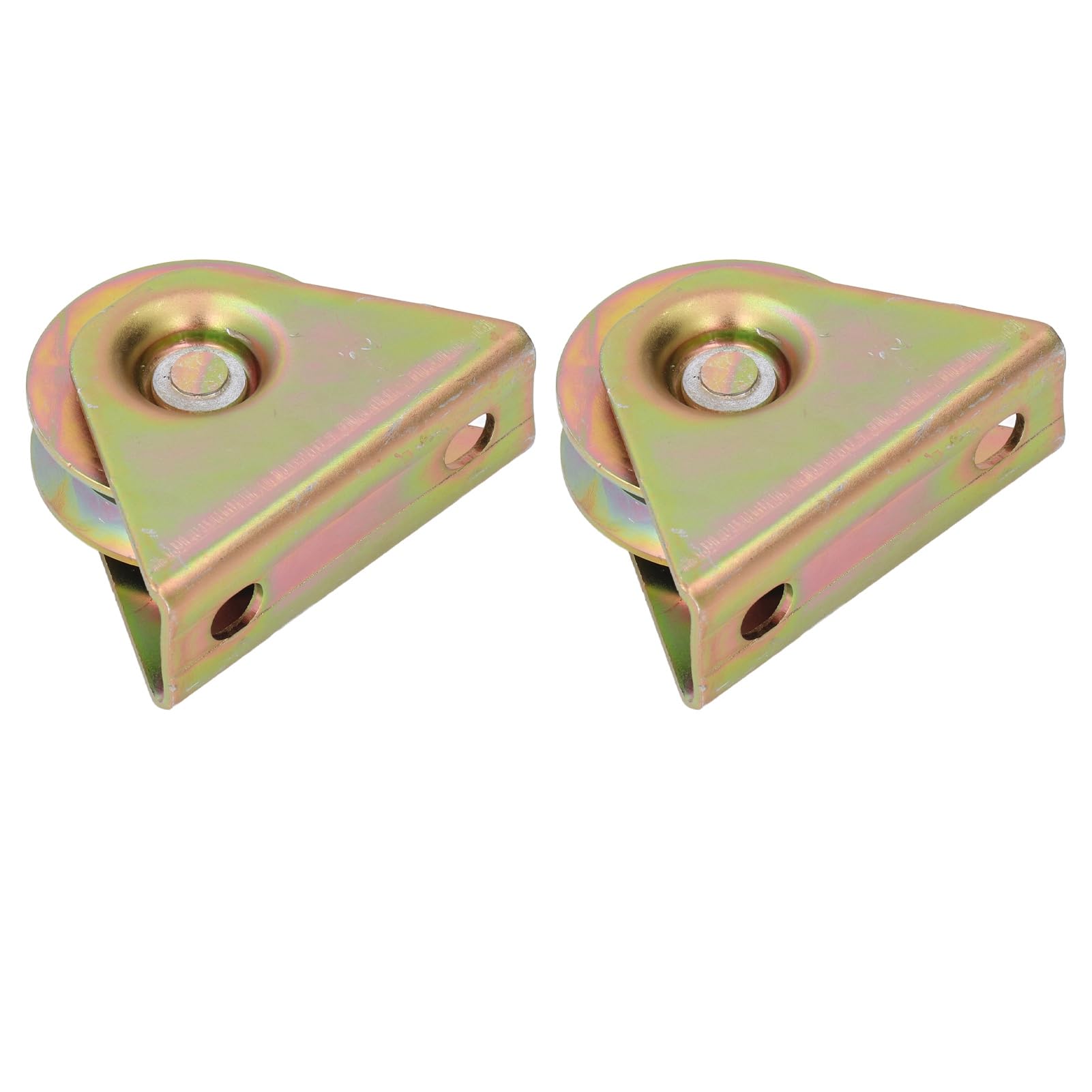 2 pièces roues de poulie à rainure en V rouleaux en acier allié robustes fixés au mur pour chariots industriels portes électriques poulie à corde galvanisée de 48 mm capaci