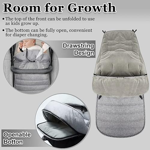Miniatura 10 de Xifamniy Saco de dormir universal grueso para bebé, saco de dormir para proteger al bebé del clima frío del invierno