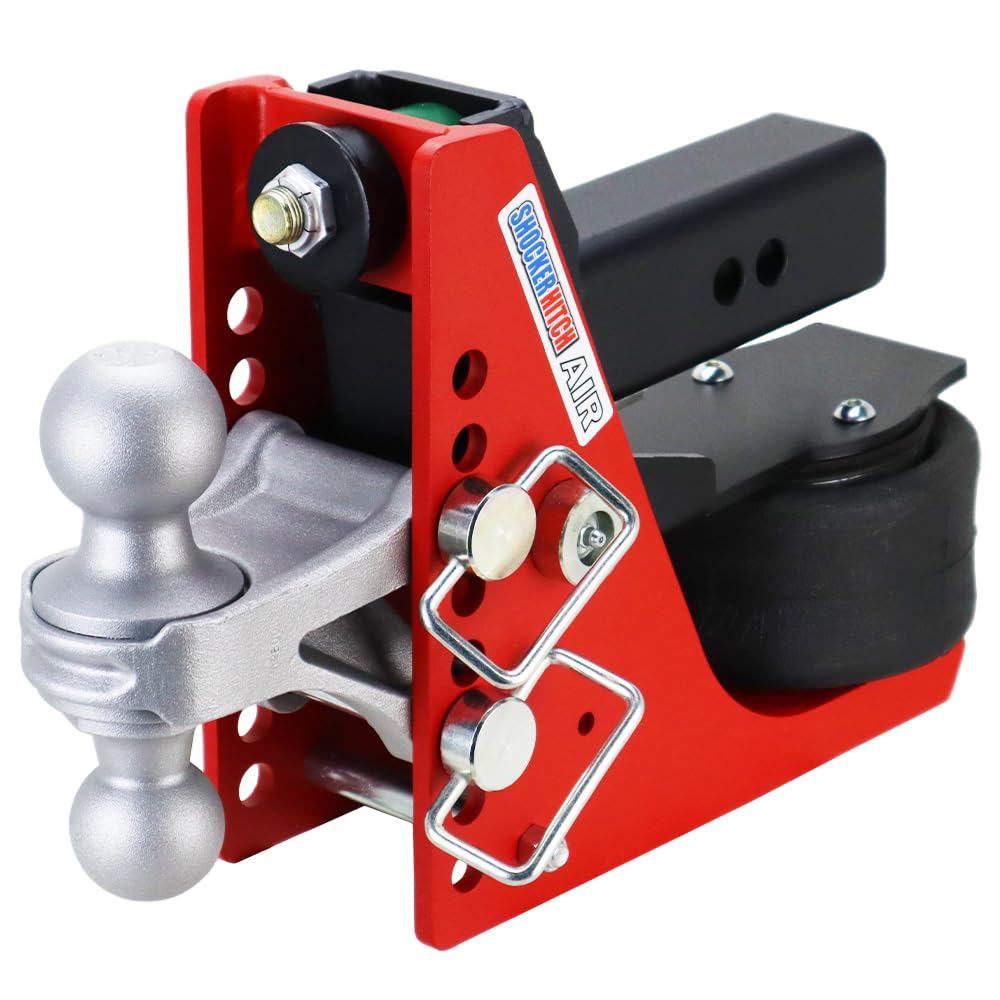 Shocker Air Hitch with Dual Ball 2 & 2 5/16 inch Balls - 12,000 lbs - Fits Chevy Silverado/GMC Sierra 2500 3500 (2015-2025), Fits 2-1/2