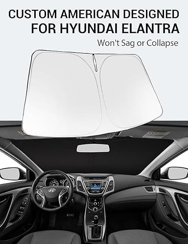 Vista 106 de Proadsy Parasol para parabrisas para BMW X1 F48 2016-2022 de 4 capas plegable, protector de parasol frontal que bloquea los rayos UV y mantiene