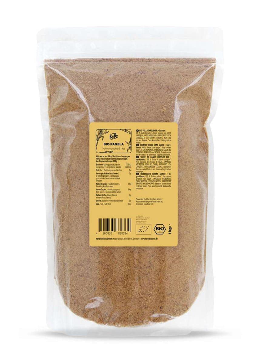 KoRo - Bio Vollrohrzucker 1 kg - Karamelliger Geschmack - Unraffiniert - Bio-Qualität