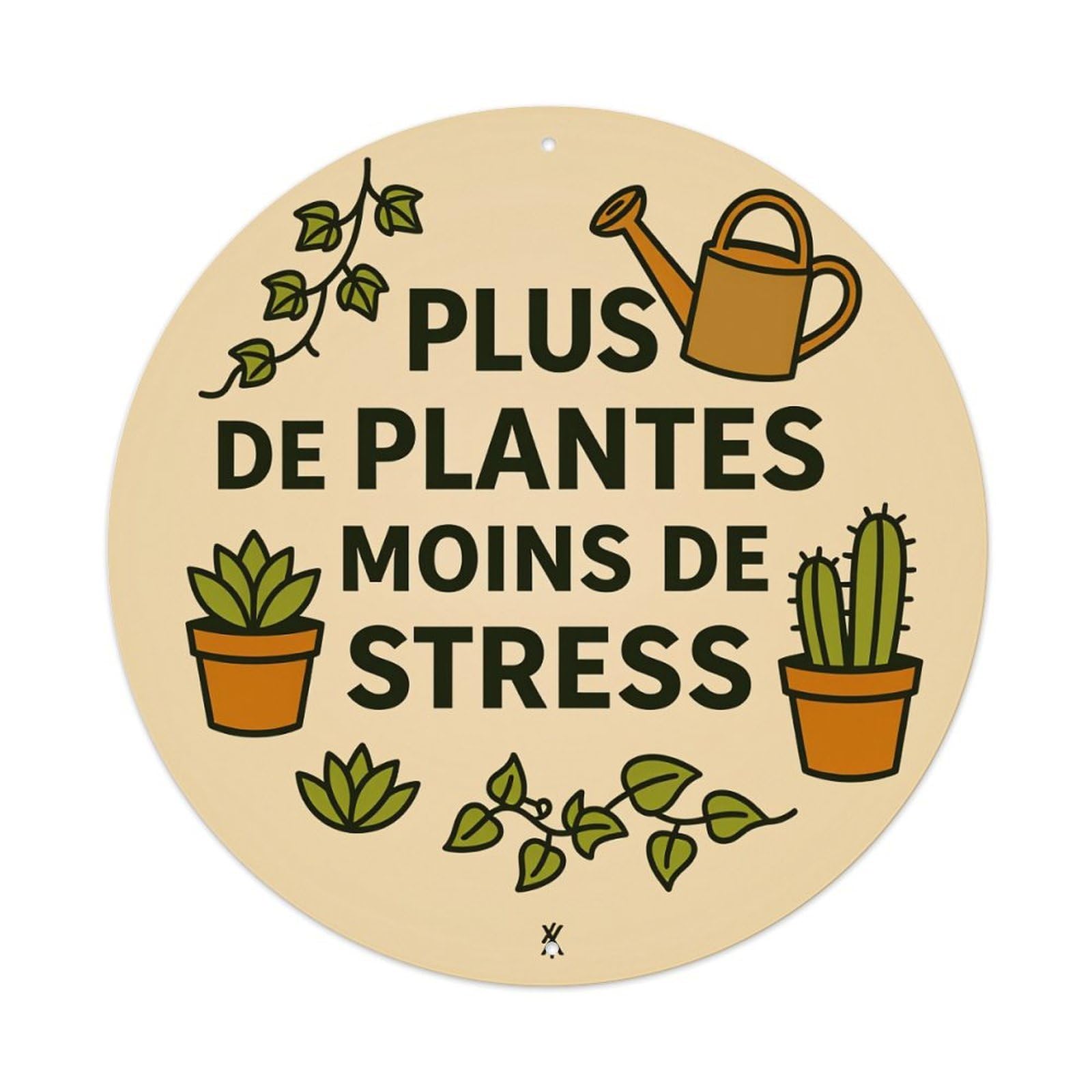 Plant Care Motivation Art Round Tin Sign Vintage Style Metal Sign Home Bar Garden Wall Plaque Decor Metal Poster 8x8 Inch