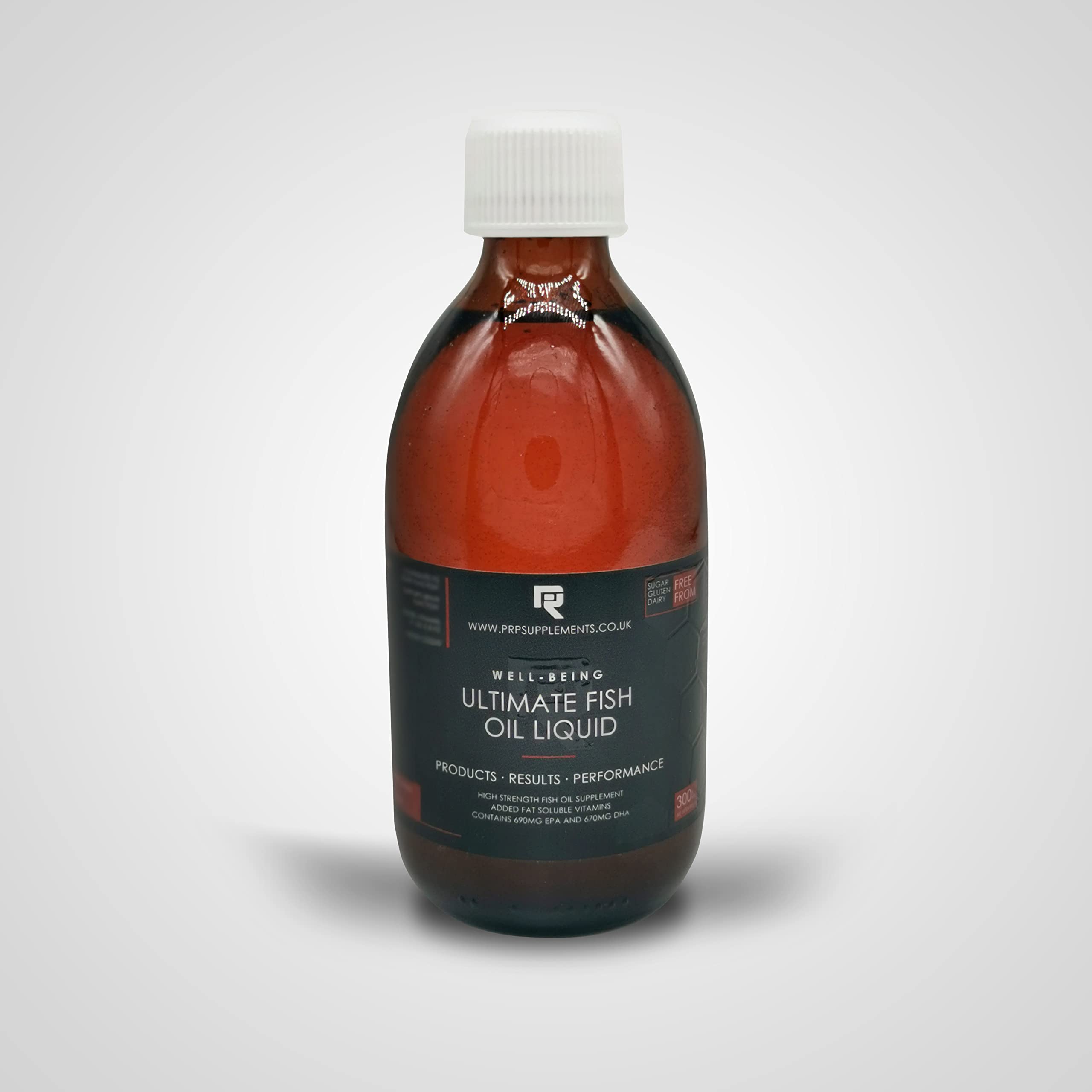 Ultimate Fish Oil Liquid | 300ml High Strength Omega 3 Fish Oil with EPA, DHA, CoQ10, GLA, Vitamins A, D and K2