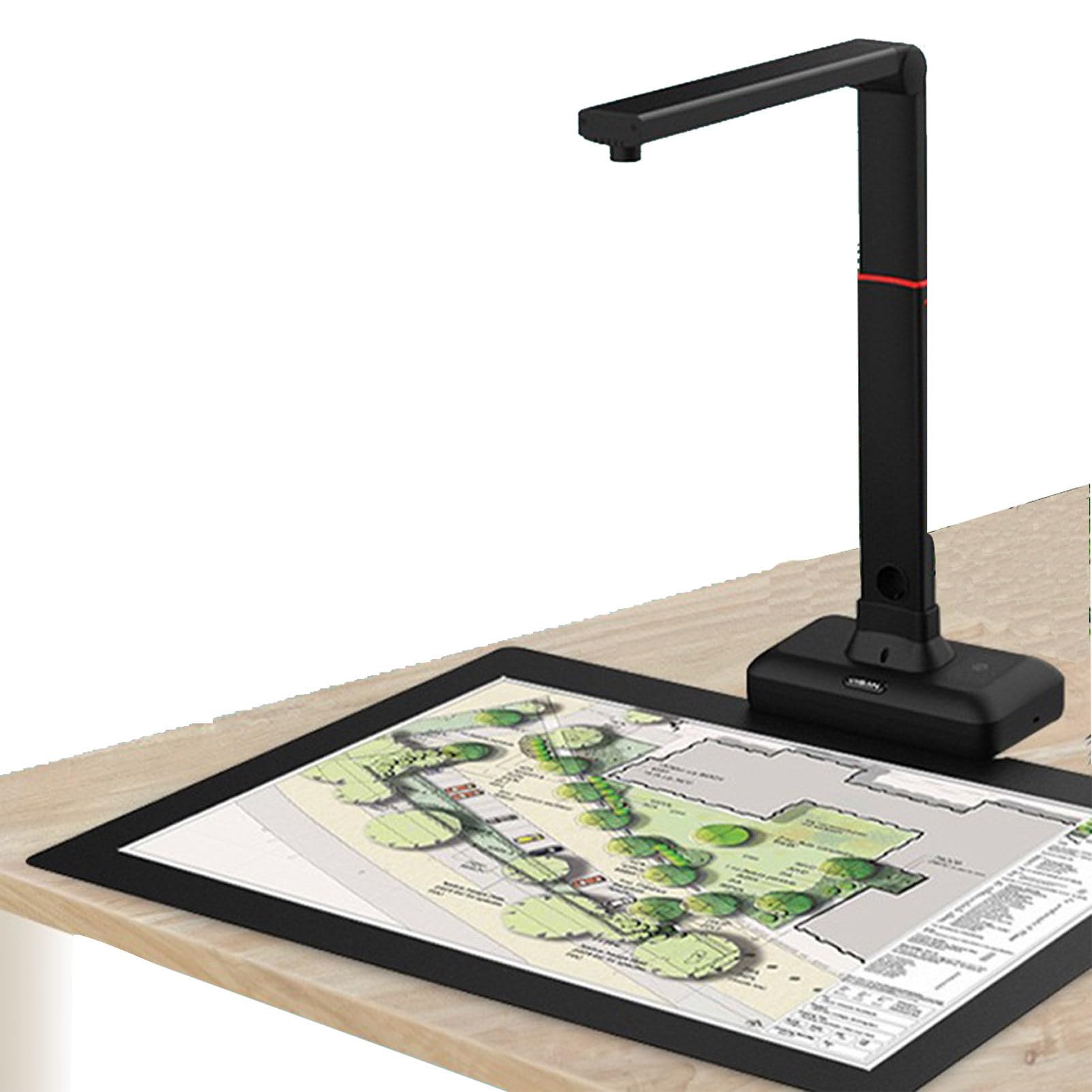 Scanner per documenti da 23 MP, scanner A2 pieghevole, altezza regolabile, scanner portatile con OCR, scanner per libri USB per Windows e macOS, tecnologie di appiattimento automatico