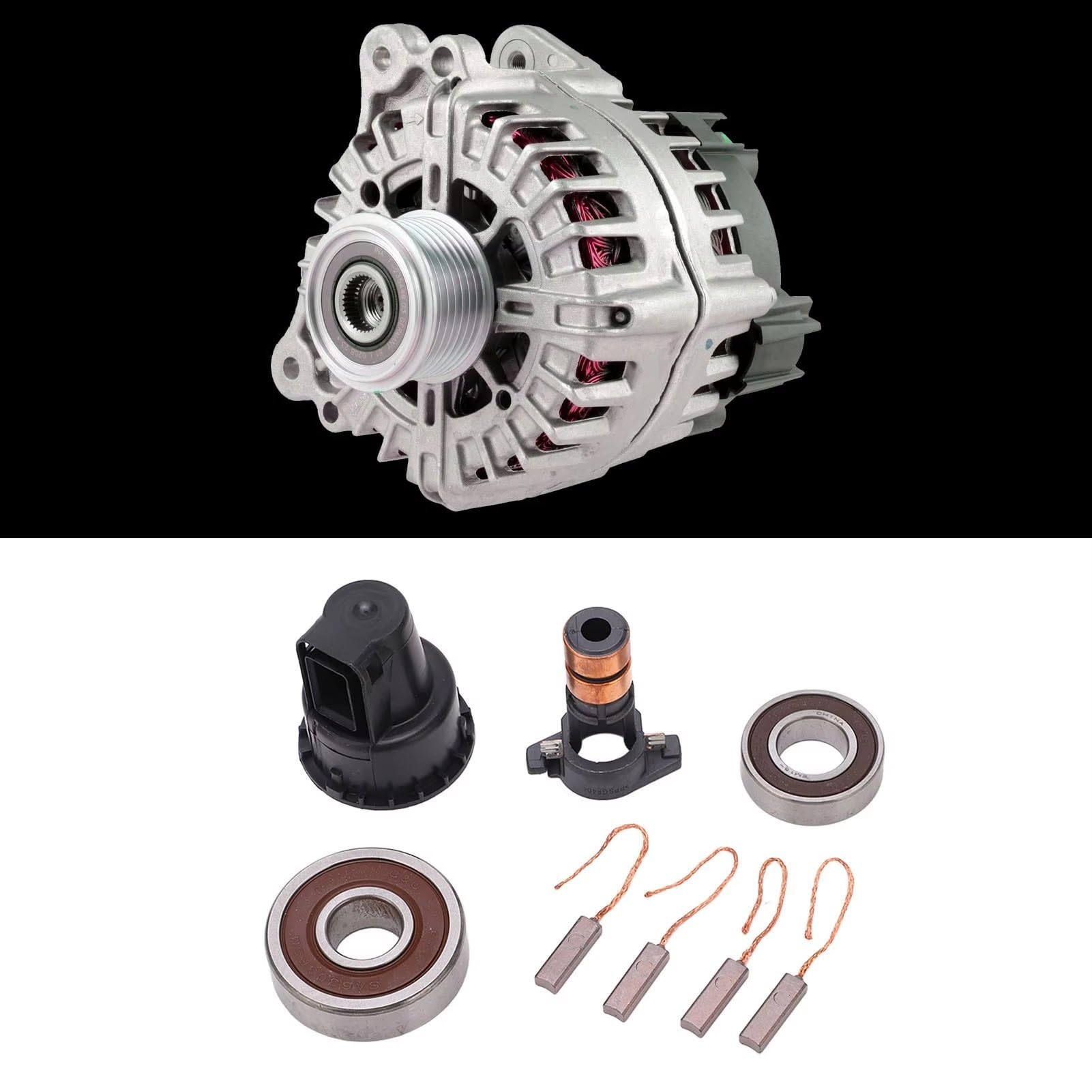 Questo Kit di Riparazione Dell'alternatore È Compatibile con 0124515010 0124525139 Ed È Un Kit Cuscinetto A Spazzola Scorrevole per Il Modello OE230090 del 2025. Kit Distribuzione Motore