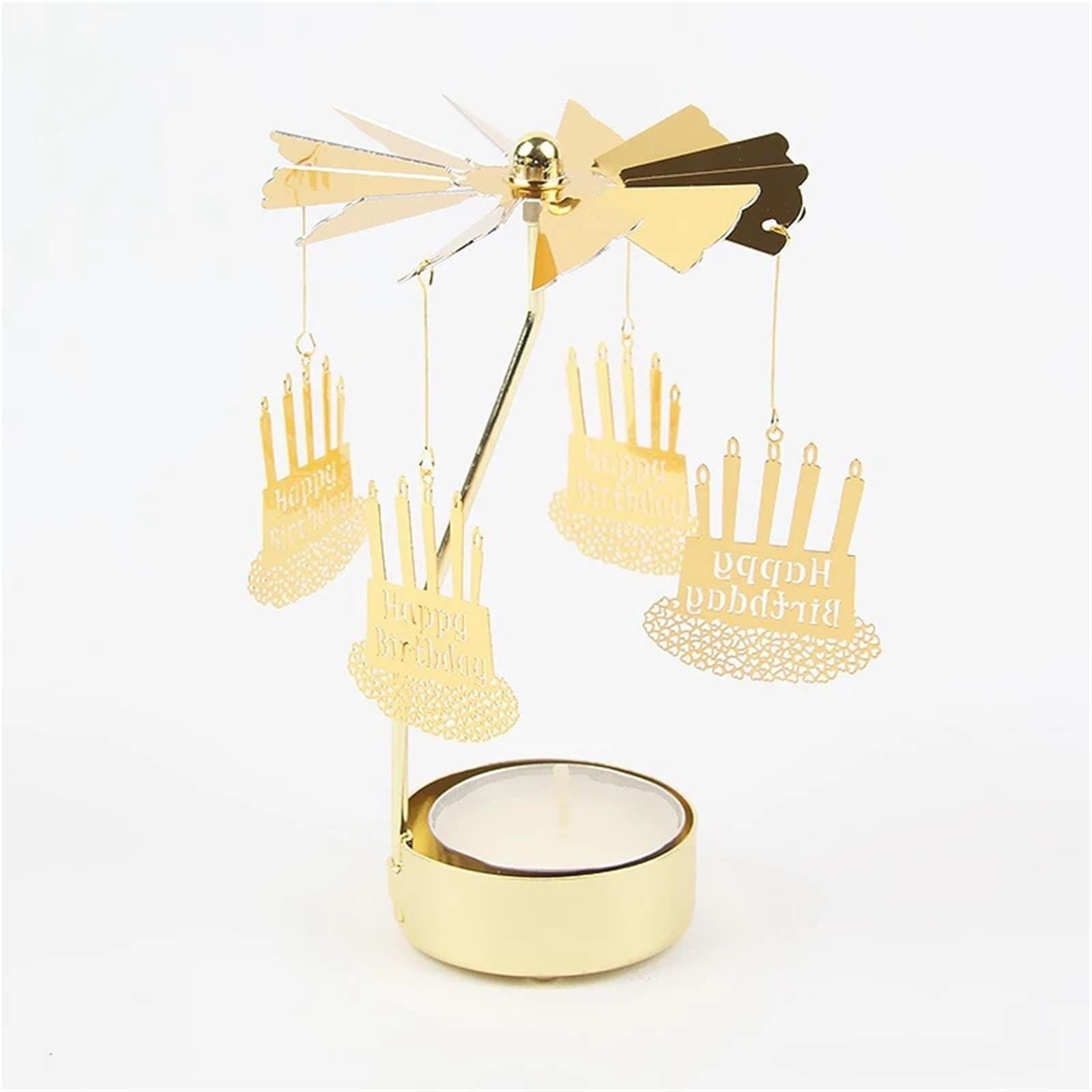 Candle Holders 1pc Metal Hot Rotating Christmas Dinner Party Wedding Decoration(Style10)