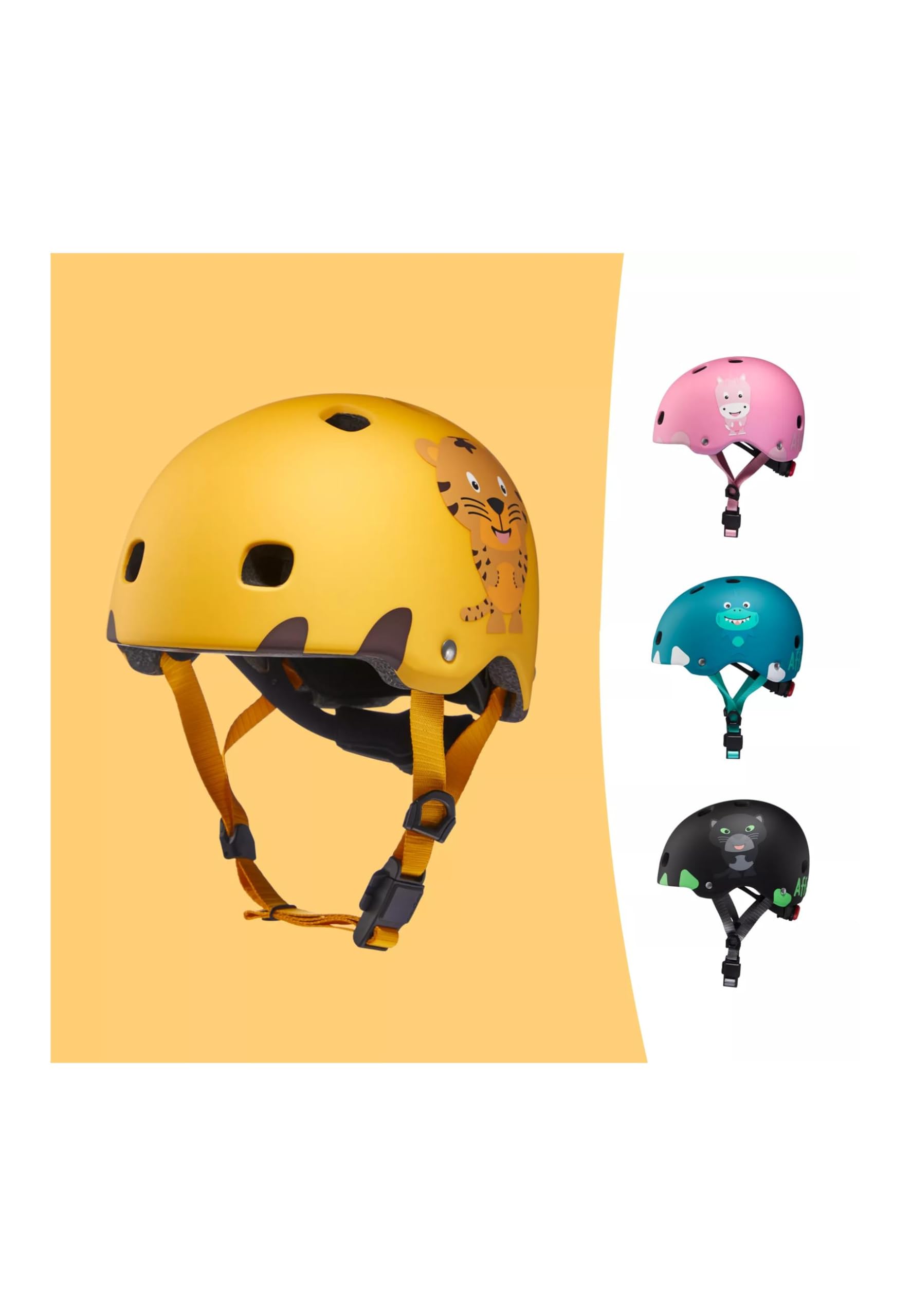 Affenzahn Fahrradhelm Robuster Kinderhelm für Multisport Skateboard Roller Inline Skates für Jungen und Mädchen Tiger