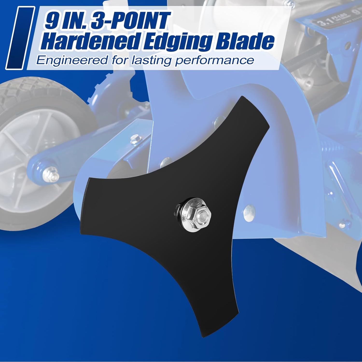 BILT HARD 9 Inch Walk Behind Lawn Edger Gas Powered with Curb Hop Function, 79cc 4-Stroke OHV Engine, Adjustable Cuttting Depth (Max. 2.5'') and -/+15° Blade Angle for Landscape & Lawn Edging