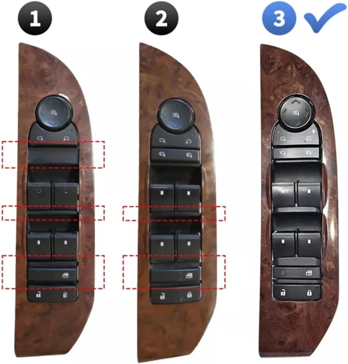 Car Left Front Side Master Window Lift Switch Bezel Cover LHD