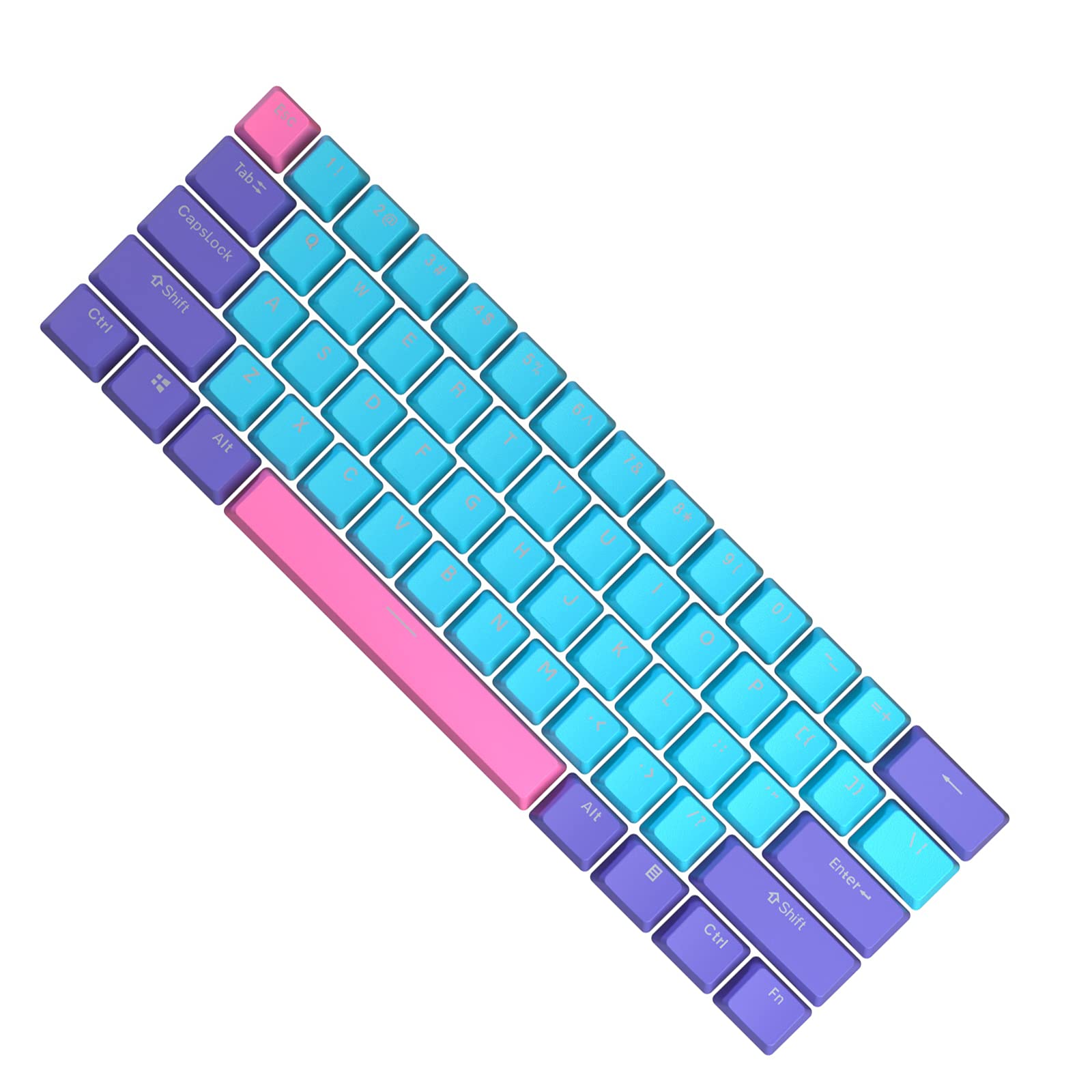 Buy 61 Key PBT Thick 60 Keycaps Sunshine ANSI Layout for Mechanical