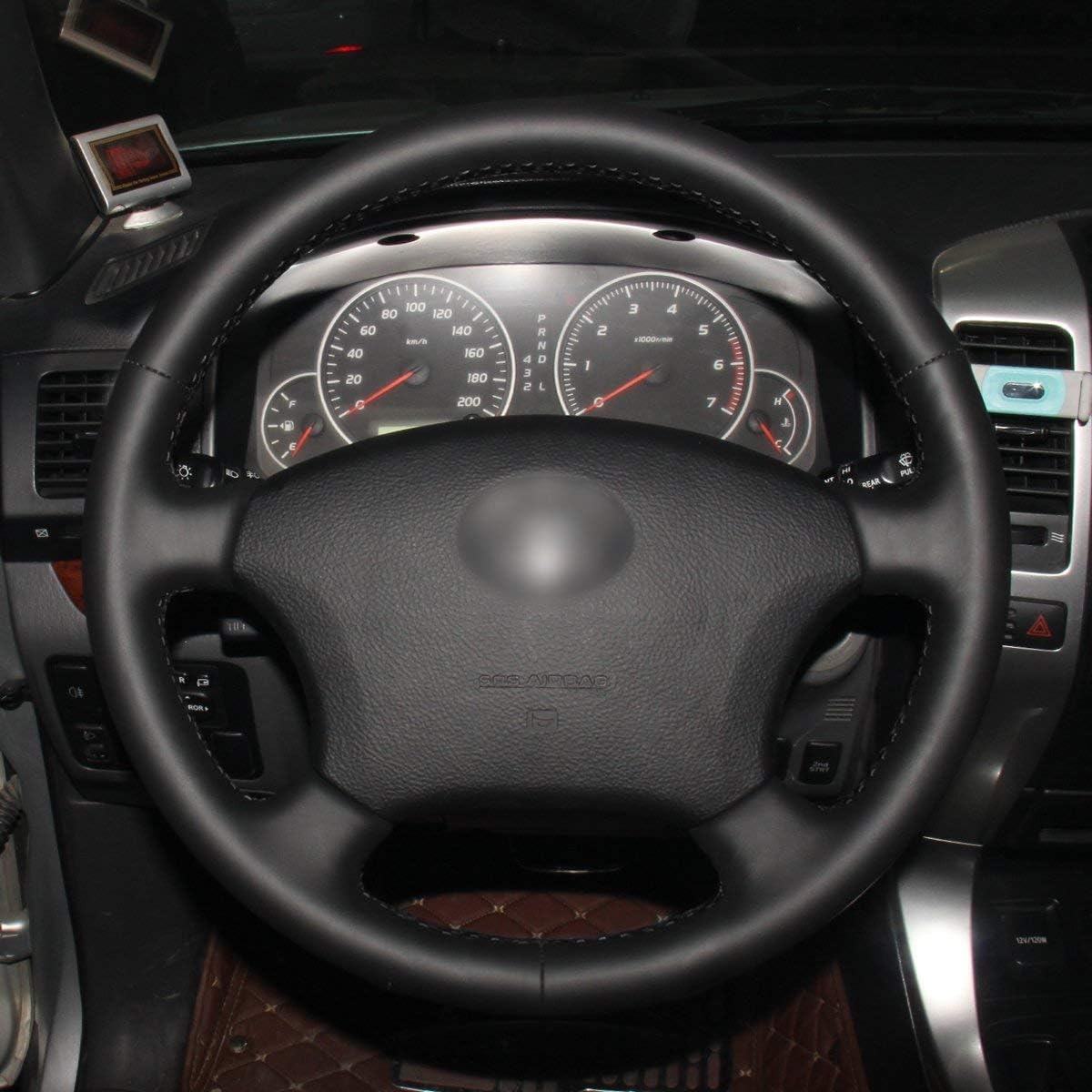 OUYUE Customized Black Artificial Leather DIY Car Steering Wheel Cover for Toyota Land Cruiser Prado 120 Land Cruiser 2003-2007 Tacoma 2005-2011 4Runner 2009 Hilux 2009-2011 Lexus LS400 1995 GX GX470