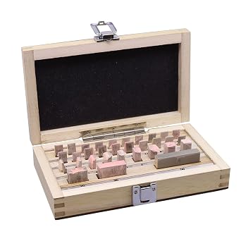 32 Pcs Metric Steel Gage Block Set High Accuracy Measuring Block Set Testing Gage Caliper Tool Set for Calibrating Grade 0