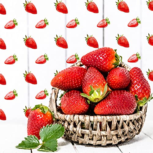 Tegeme Strawberry Tablecloth Strawberry Birthday Party Decorations Strawberry Tablecovers Plastic Strawberry Tablecloth For Girls Party Berry First Birthday Baby Shower Decor, 51 X 87 Inch (2 Pieces) #TOP4