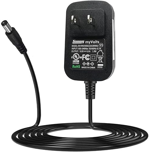 MyVolts Adaptador de fuente de alimentación de 9V compatible conreemplazo para Roland SP-202 Sampler - Enchufe de EE. UU
