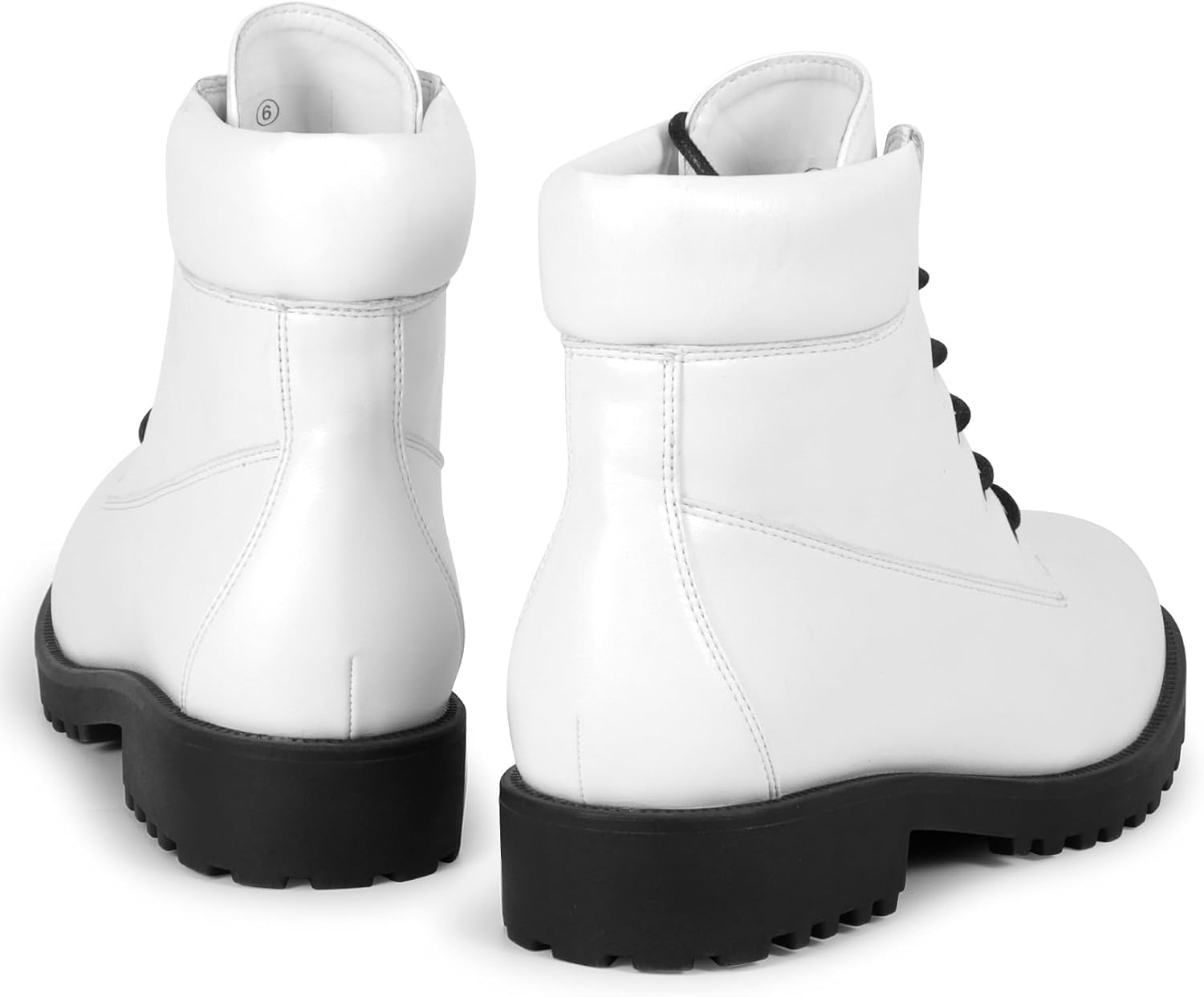 Heels Charm Women’s Ankle Booties Lace Up Non-Slip Combat Boots for Women 2 Inches Low Chunky Boots Round Toe Ankle Boots for Winter Women Short Boot Shoes for Hiking Traveling Outdoor - Image 6