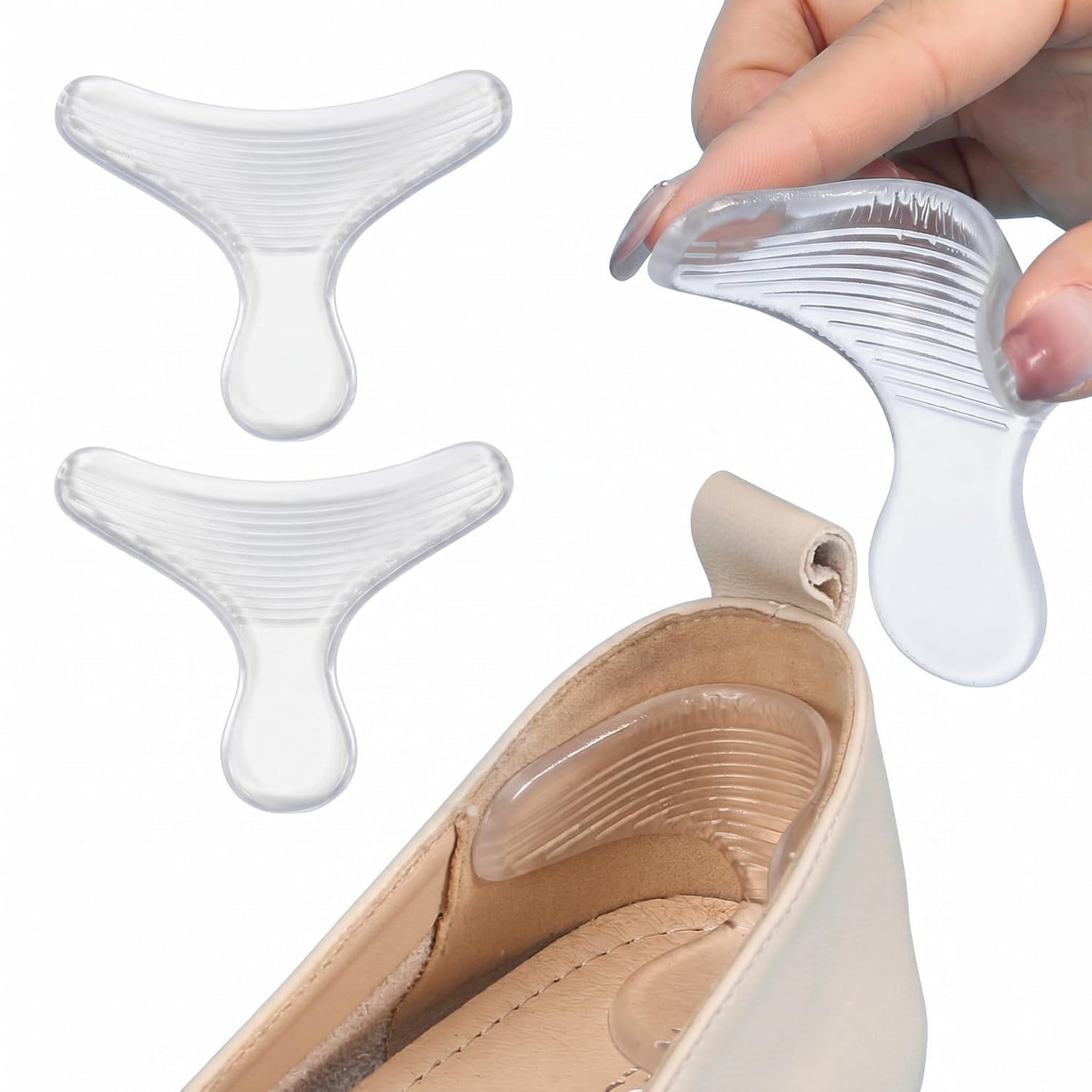 Heel Grips Liner Cushion Inserts for Loose Shoes Heel Pads Snugs for Shoe Men Women Shoe Bite Protector Foot Pad Shoe Tape Self-Adhesive Foot Care Protector Grip-image-17