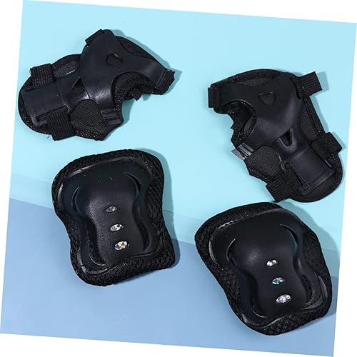 Miniatura 2 de VANZACK Rodillera para deportes para adultos, patineta para niños, protección de codo para niños, accesorios de patinaje negro, equipo de