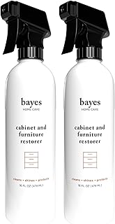Bayes High-Performance Furniture, Cabinet Cleaner and Polish - Cleans, Conditions, and Preserves Fine Wood Furniture and Cabinetry - 16 oz, 2 Pack