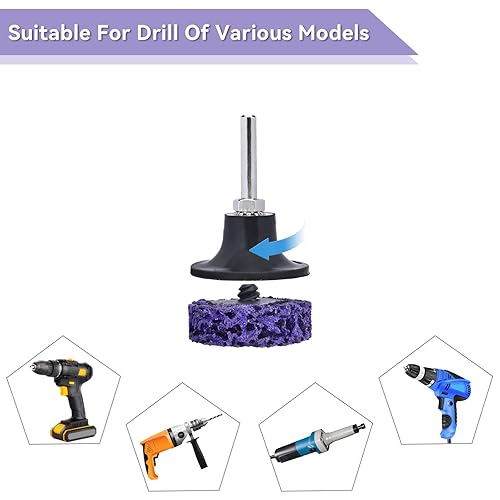 Miniatura 4 de JonPhoe Paquete de 21 discos de tira fácil de cambio rápido de 2 pulgadas para taladro, accesorios para amoladora de troqueles, ruedas de pelado de