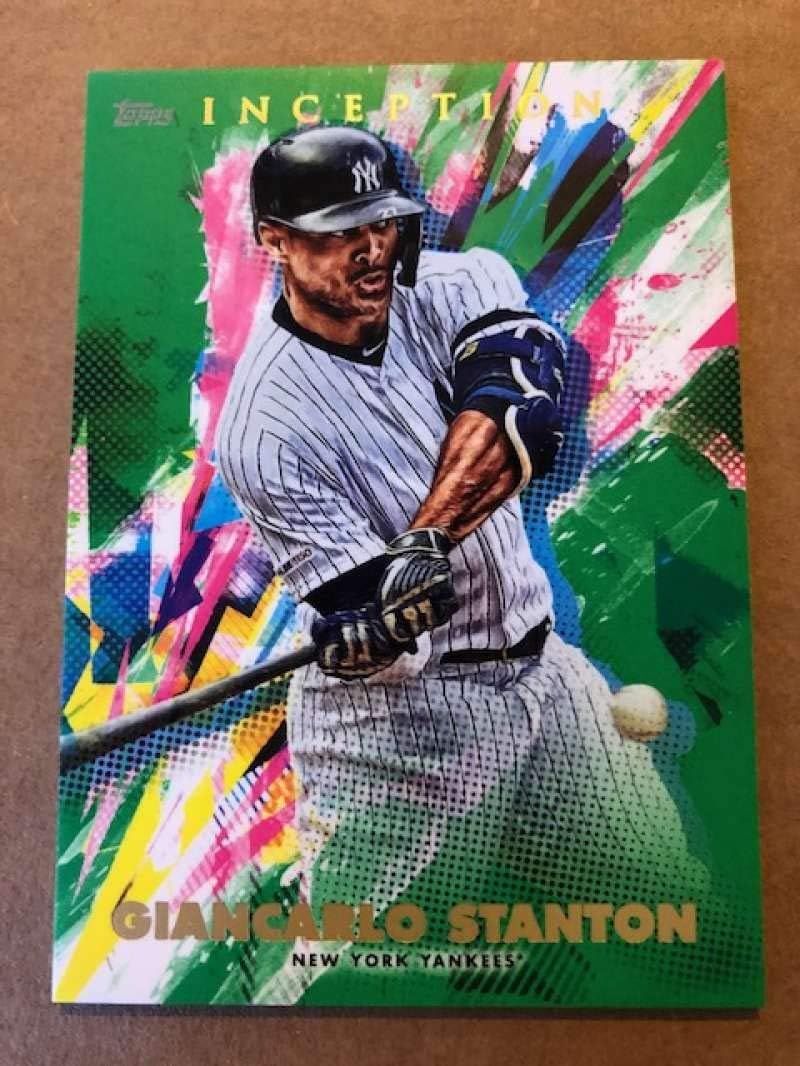 2020 Topps Baseball Inception Green 96 Giancarlo Stanton