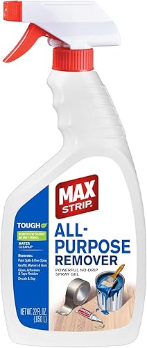 Max Strip Removedor multiusos – 22 oz – Elimina derrames de pintura, sobreaerosol, graffiti, marcadores, gomas, pegamentos, adhesivos, residuos de