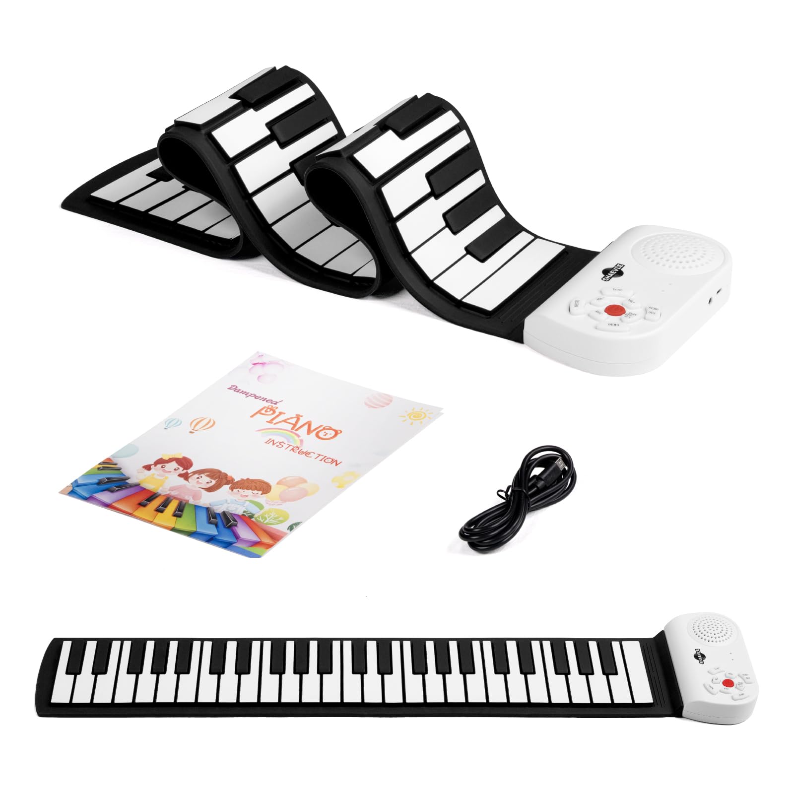 Piano enroulable à 49 touches Piano pliable en silicone Roll Up Piano - Les Beatles, Paul McCartney, John Lennon, RIngo Starr, George Harrison Piano enroulable à 49 touches Piano pliable en silicone Roll Up Piano