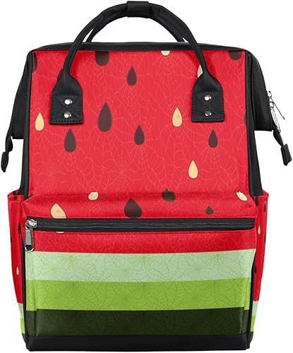 Miniatura 1 de cfpolar Mochila de pañales con diseño de sandía para maternidad recién nacido bolsas grandes para bebés para mamás y padres mochila de viaje