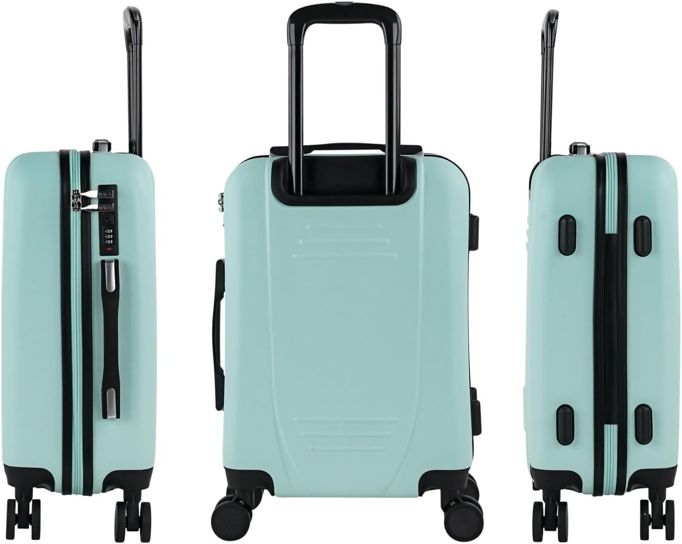 ITACA - Travel Suitcases Set Suitcases 4 Wheels - Travel Luggage Set - Lightweight Travel Suitcases Set Combination Lock 71100, mint green, S, BASIC