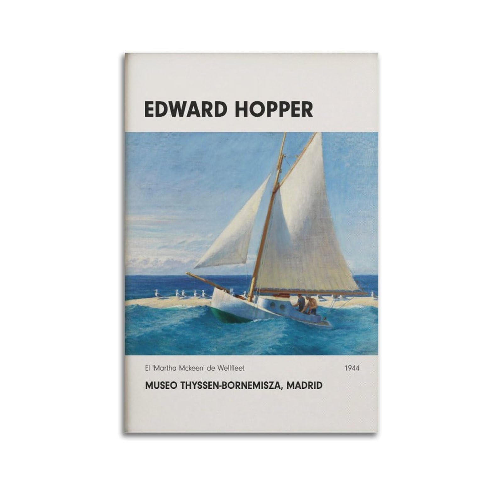 xiaoxiaoshen Edward Hopper Sea Life Modern Gallery Decor Canvas Poster Wall Art Prints Room Aesthetic Murals Bedroom And Living Decorations 20x30inch(50x75cm)