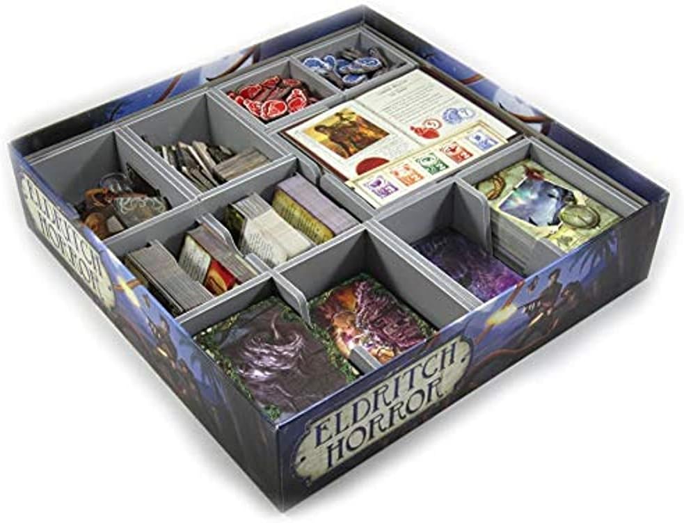 Folded Space Eldritch Horror and Single Small Box Expansion Board Game Box Inserts Organizer