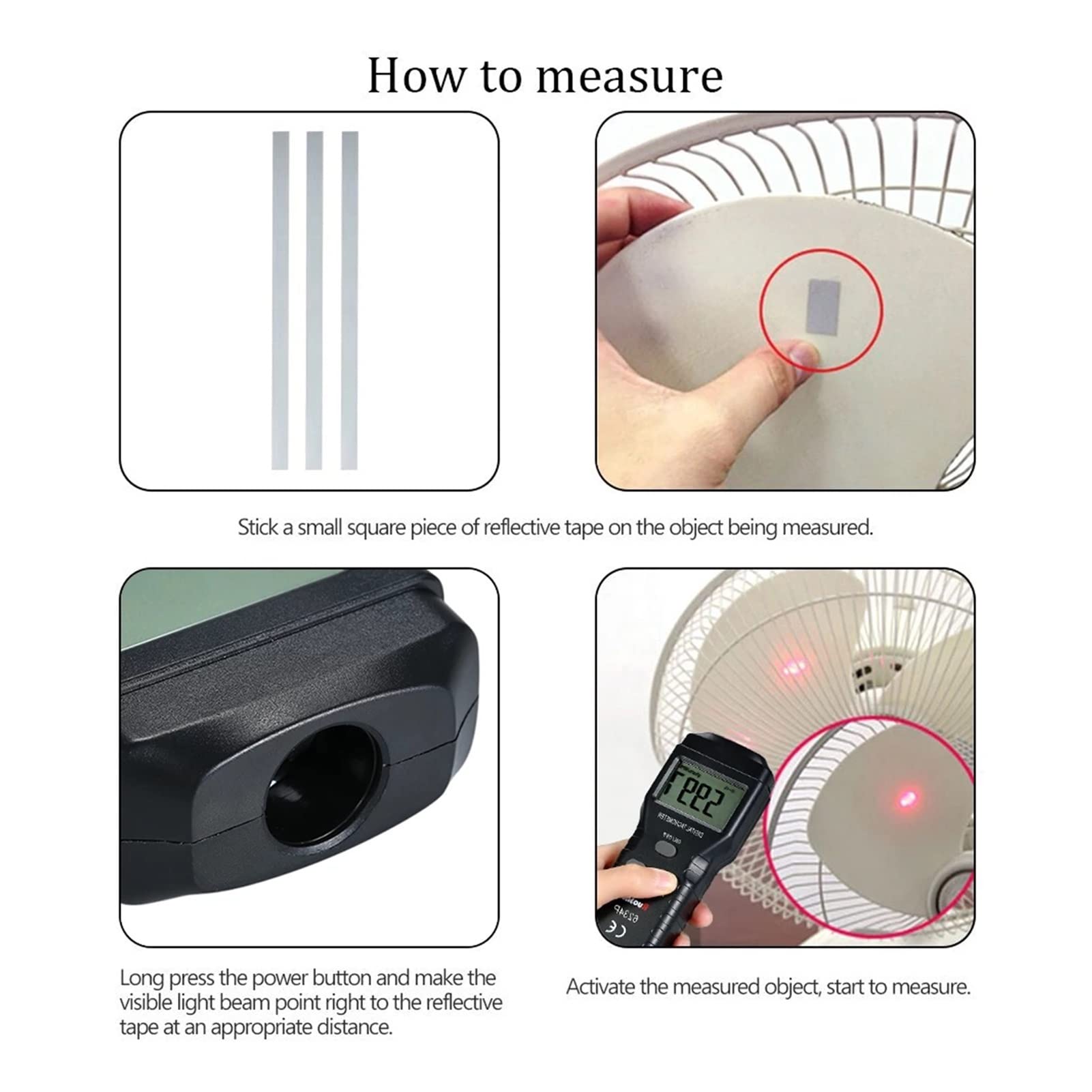 Tacómetro digital, Tacómetro digital Tacometro Smart Sensor Veloce Meder Rango 2.5-99999 Rpm Probador automovilístico automático(6235P)