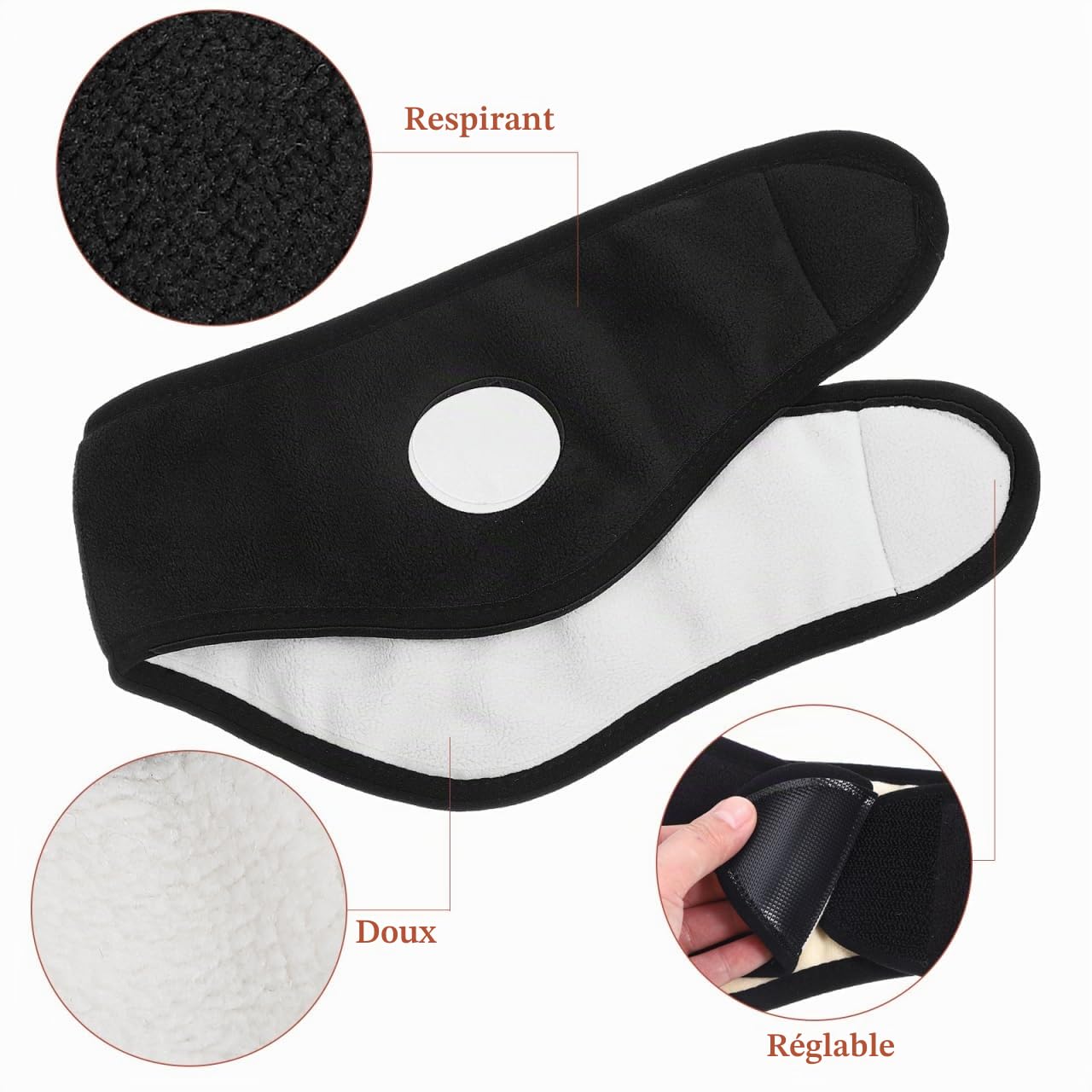 UPKOCH Cache-Oreilles De Sommeil En Polaire Avec Bandeau Ajustable Protection Auditive Anti-Bruit Pour Dormir Chaud Confortable Pour Femmes Et Hommes Activités Extérieures Hiver