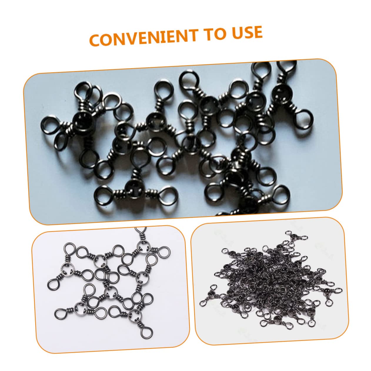 3 Ensembles Émerillons À Trois Voies Connecteurs De Inoxydable pour Équipement De Accessoires De Tackle pour Enchevêtrements 50 Pièces * 3