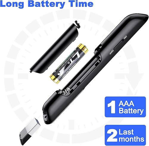 Miniatura 7 de Presentador inalámbrico puntero de presentación remoto Clicker con hipervínculo y control de volumen USB PowerPoint Slide Advancer