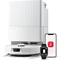 Roborock QV 35A Qrevo Robot Vacuum Mop: 8000Pa Suction, Anti-Tangle Brush, Auto Wash Dock, Dual Spinning Mops, White