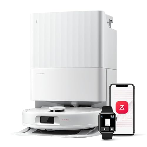 roborock Qrevo Series Robot Vacuum and Mop, 8000Pa Suction, Upgraded from Qrevo S, Anti-Tangle Brush, Smart Obstacle Avoidance, Auto Mop Washing, All-in-One Dock, 200RPM Spinning Mops, White(QV 35A) - QV 35A White