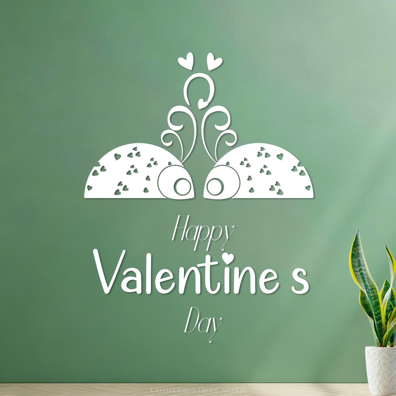 Wall Stickers Valentine Day 68x86.2cm It Won't Fall Off White