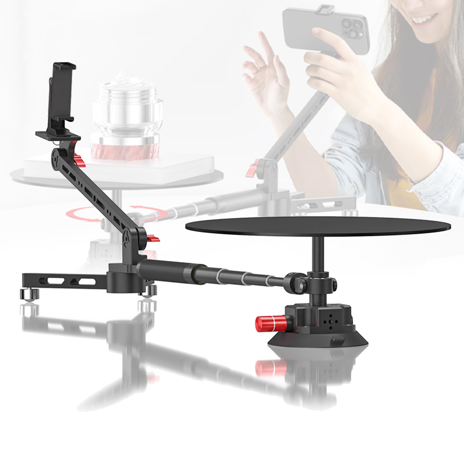 Foldable Panoramic Rotating Shooting Platform,Rotating Camera Slider 360 Photo Booth Professional Video Equipment Video Rotating Platform for Filmmakers Videographers