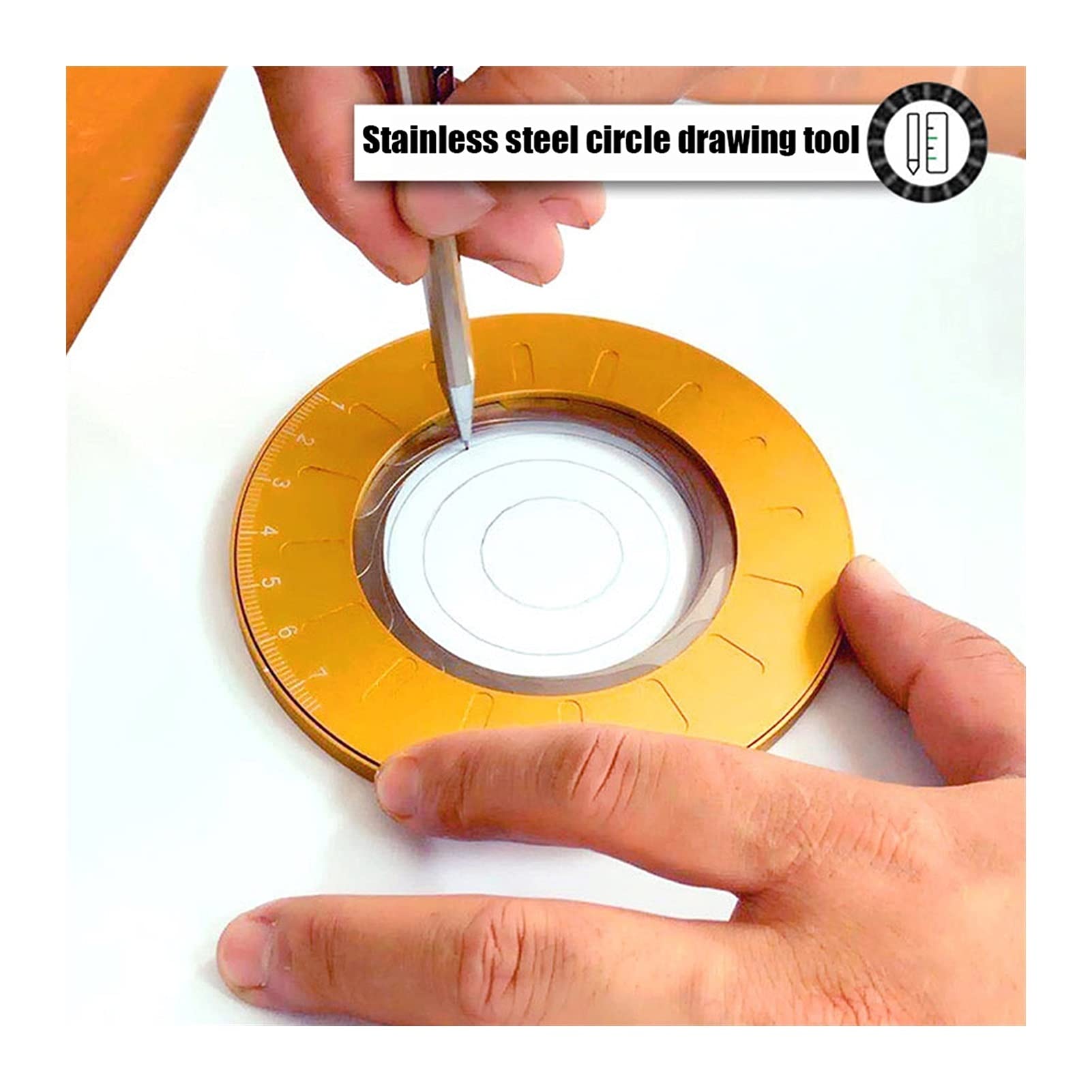 Compassi per tracciare Round Acciaio inossidabile Compas Cerchio Disegno Disegno Strumento di misurazione Geometria Geometria Bussola Professional Disegno professionale Compas Dimensioni regolabili St