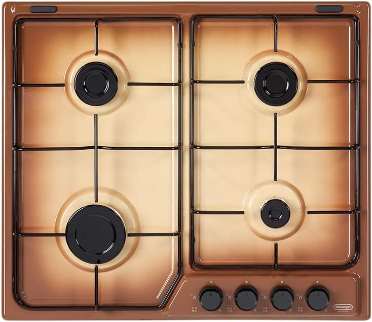 DELONGHI FFT 46 ASV PIANO COTTURA A GAS 4 FUOCHI 60 CM GRIGLIE SMALTATE COLORE TERRE DI FRANCIA DELONGHI FFT 46 ASV PIANO COTTURA A GAS 4 FUOCHI 60 CM GRIGLIE SMALTATE COLORE TERRE DI FRANCIA