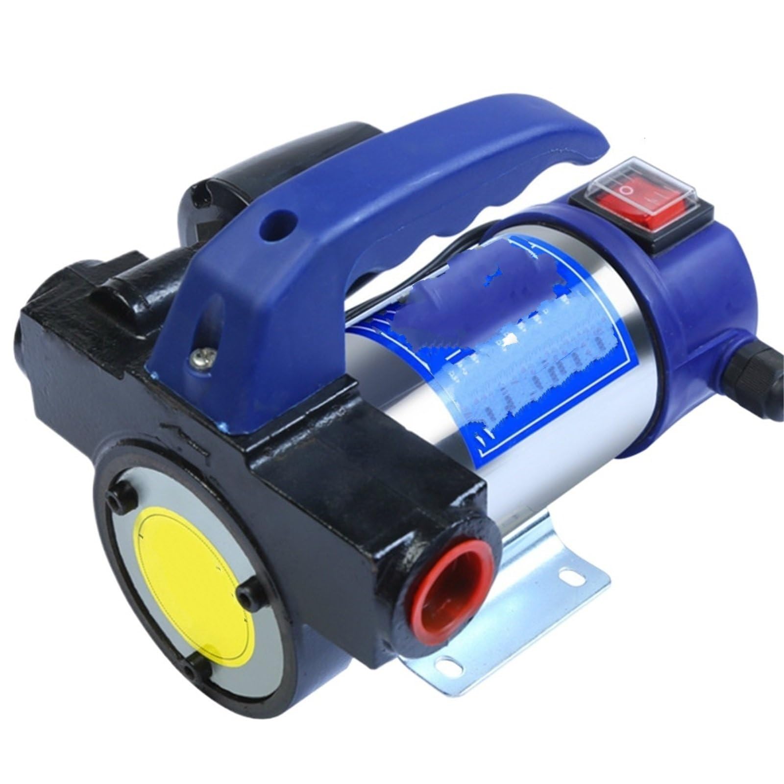 Bomba de transferencia aceite y combustible portátil, autocebante con interruptor presión, 12V, 24V, 220V, queroseno diésel eléctrico bomba de sifón manual para gas(12V)